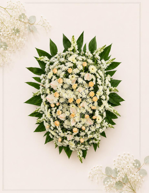 Coroa Luxo — coroa de flores para velório em Londrina